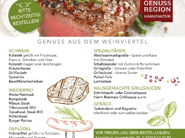 Grillzeit 2026: frische Spezialitäten von der Selch